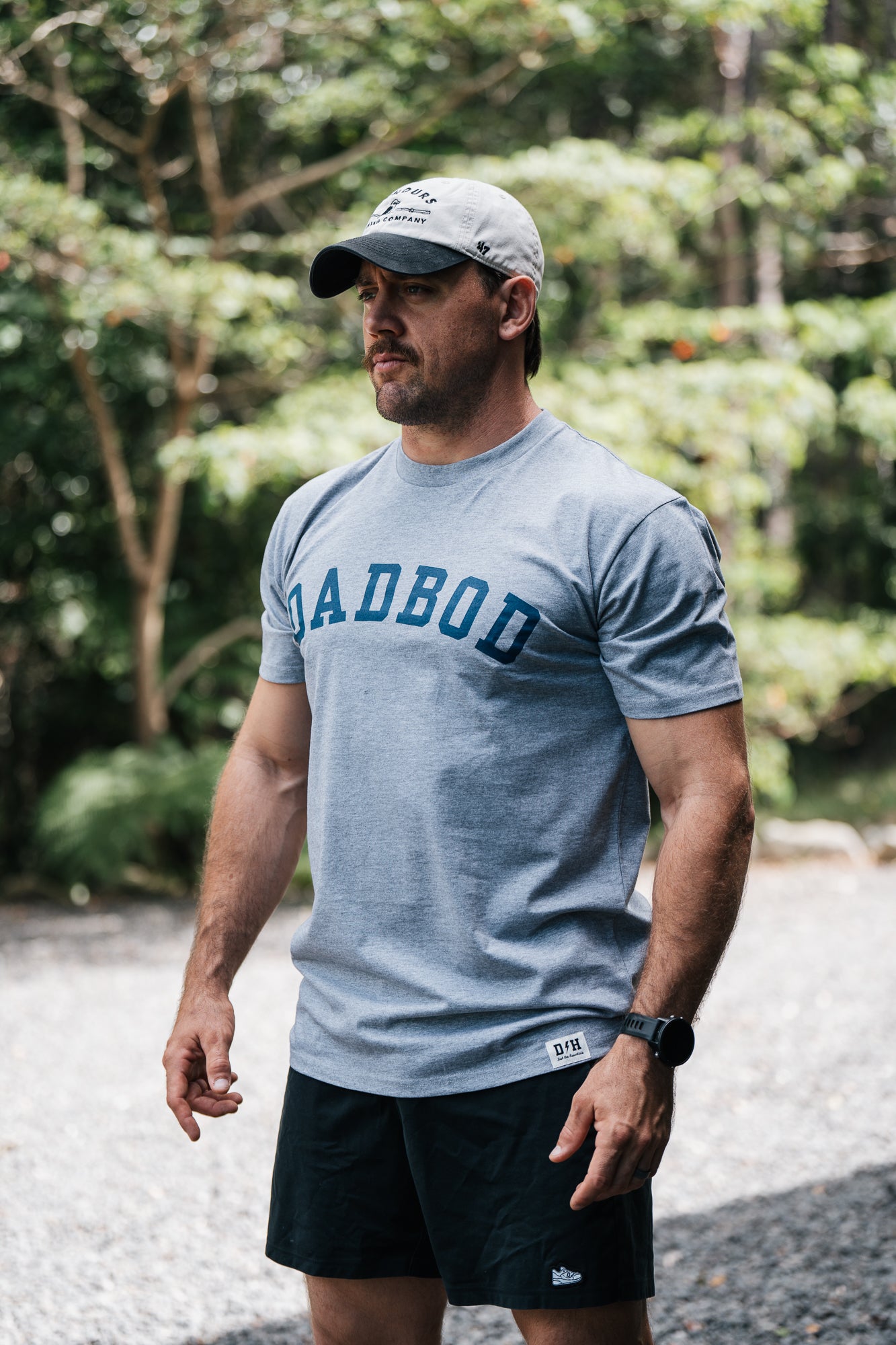 SALE: DH Classic tee - DB Grey and blue