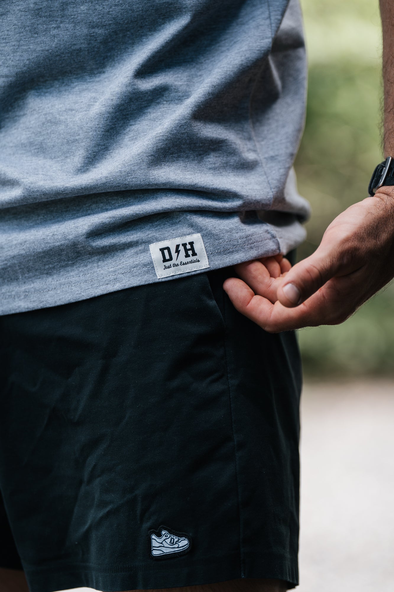 SALE: DH Classic tee - DB Grey and blue