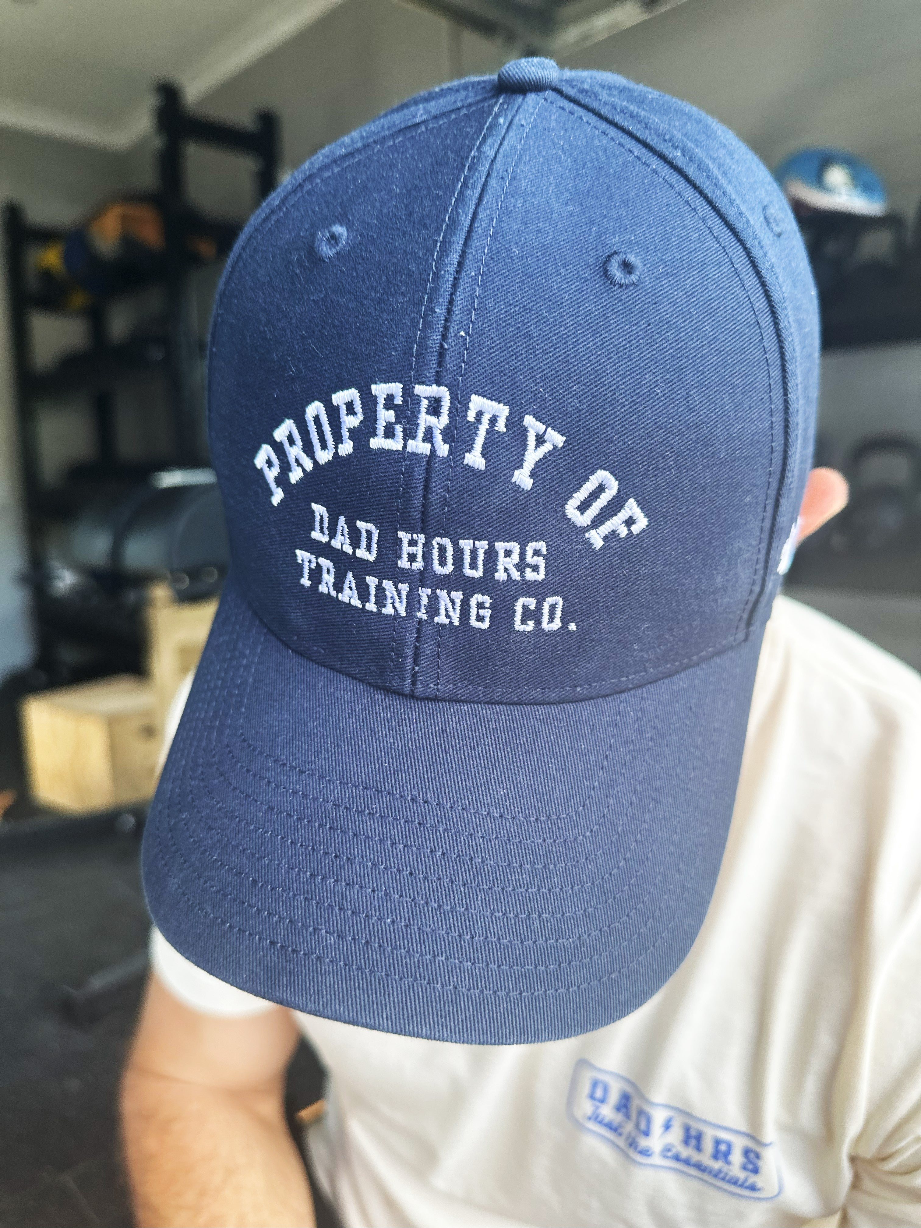 Property of Dad Cap Navy Blue