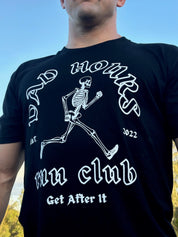 Run Club tee-Black and White