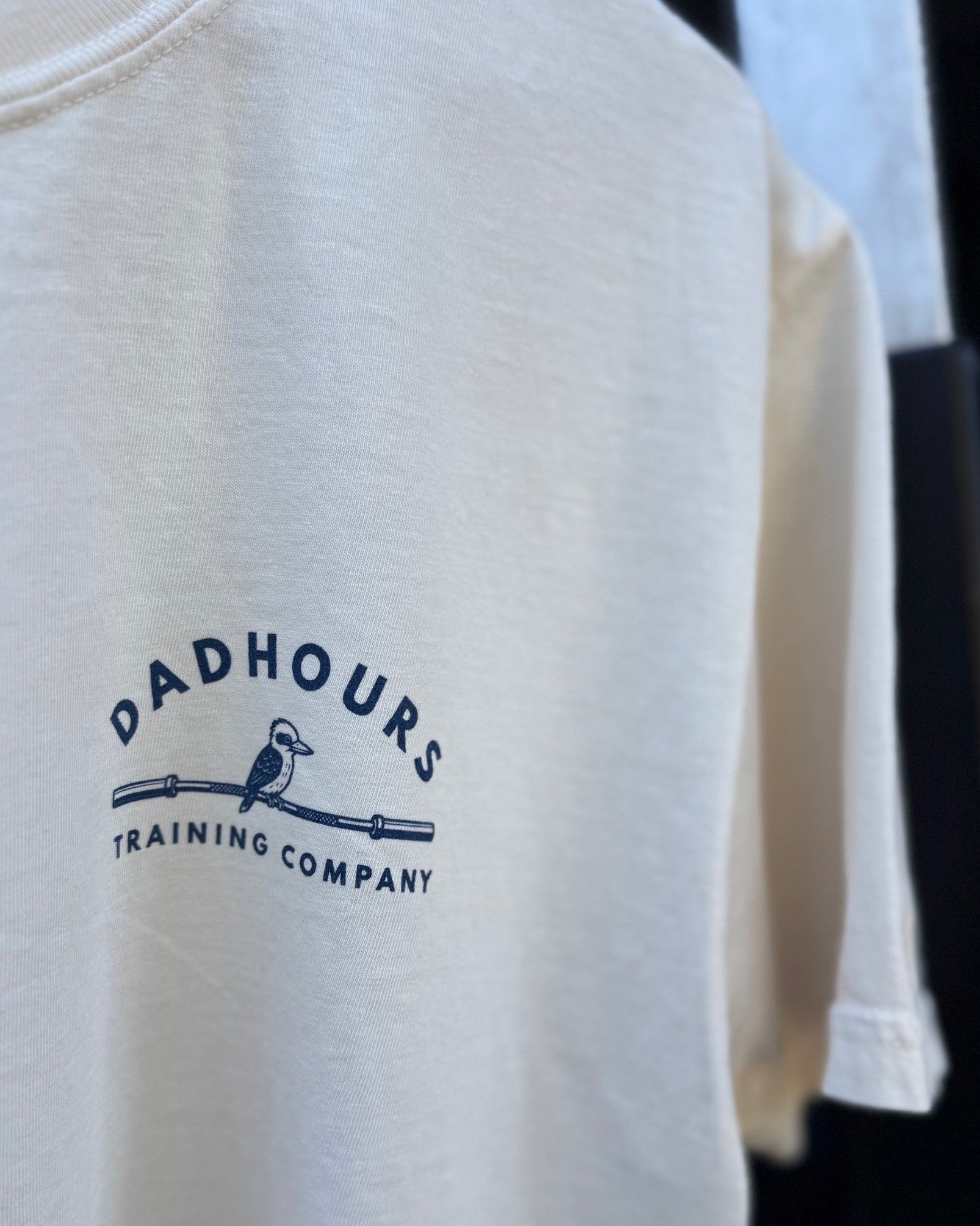 Early Bird Tee-Ivory and Navy